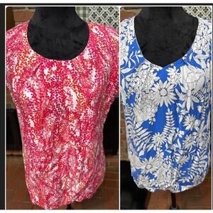 Boden Women’s Blouse LOT OF 2 Ravello pleated Silk Blend Floral 8 casual office